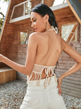 Überwurf-Oberteil mit Fransensaum